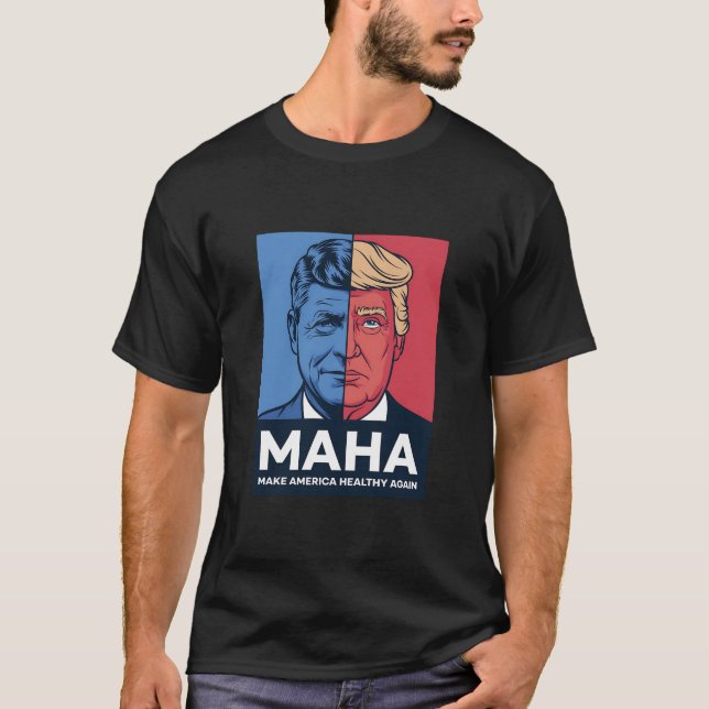 Camiseta MAHA torna a América saudável novamente Trump 2024 (Frente)