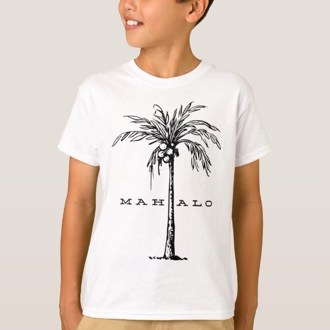 Camiseta Mahalo Hawaii da ilha. Sinta a Aloha Spir (Frente)