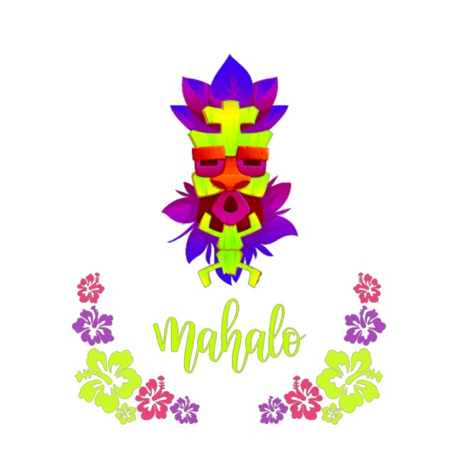 Camiseta Mahalo Tiki Style (Criador carregado)