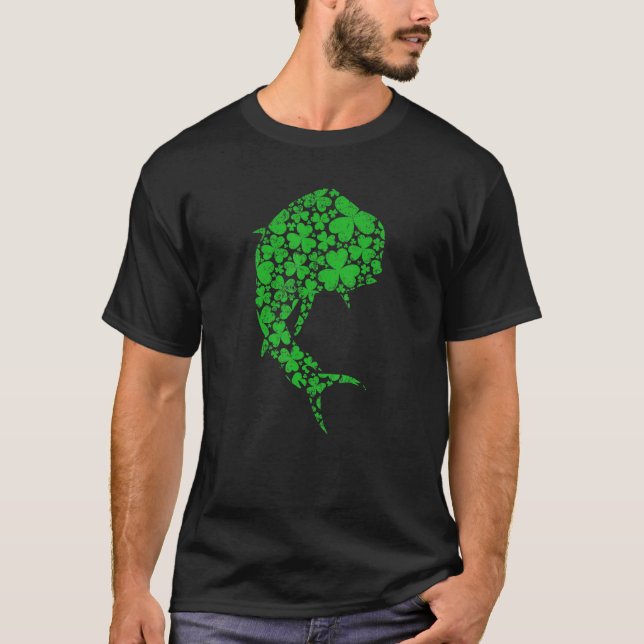Camiseta Mahi Mahi Fish Lover Engraçado Shamrock Mahi Mahi  (Frente)
