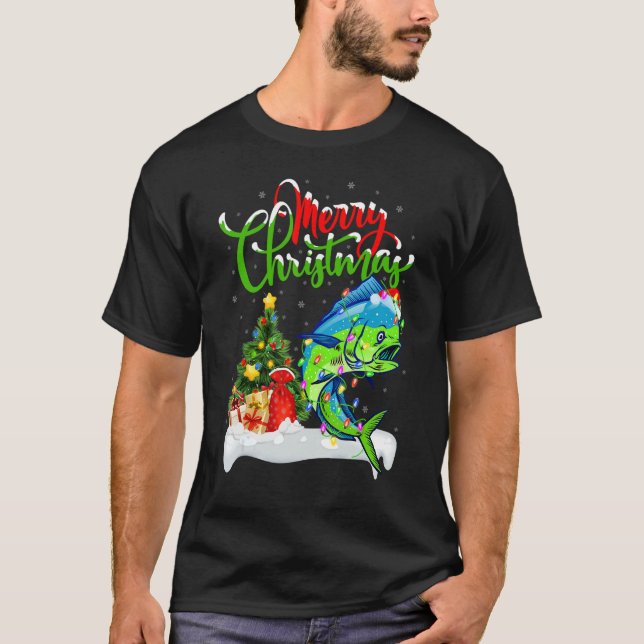 Camiseta Mahi Mahi Fish   Xmas Decorations Mahi Mahi Christ (Frente)