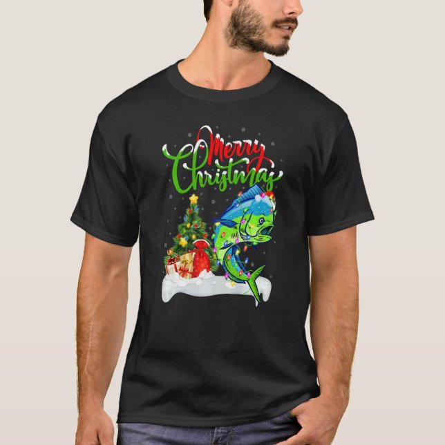 Camiseta Mahi Mahi Fish  Xmas Decorations Mahi Mahi Christm (Frente)
