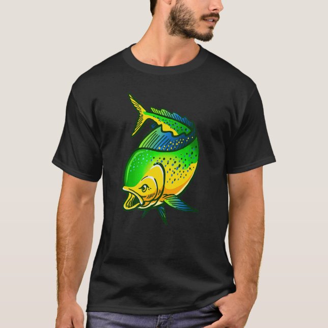 Camiseta Mahi Pesca Dorado Pescador Angling Fan (Frente)