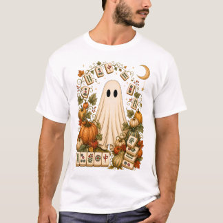 Camiseta Mahjong Assustador, Mahjong de Fantasmas Vintage,