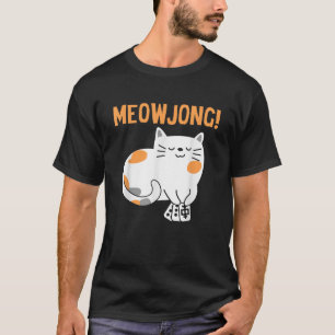 Camiseta Mahjong Cat Player Conselho Game Mah Jongg China S