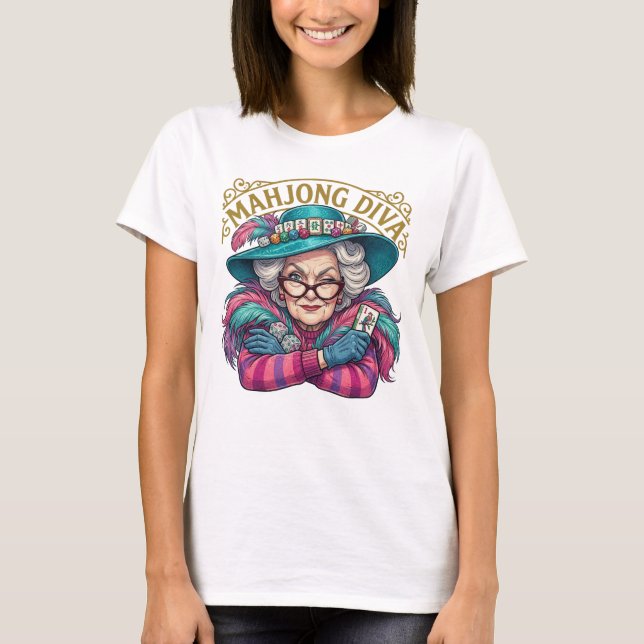 Camiseta Mahjong Diva Funny Women's (Frente)