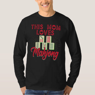 Camiseta Mahjong Mãe Jogando Jogo Mah Jong Jogador De Jogo