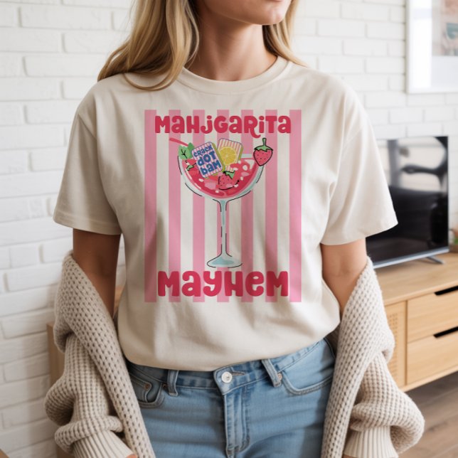 Camiseta Mahjong Margarita Morango (Criador carregado)