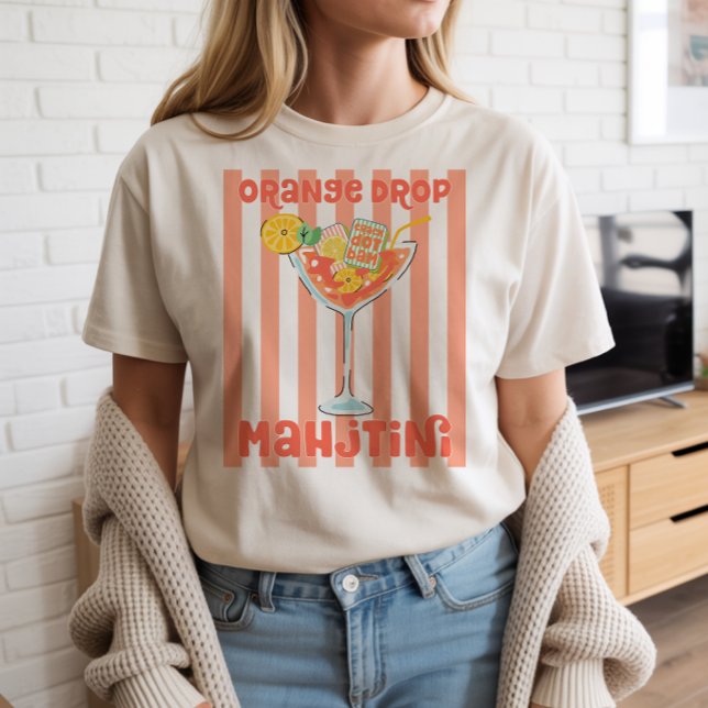 Camiseta Mahjong Orange Martini (Criador carregado)