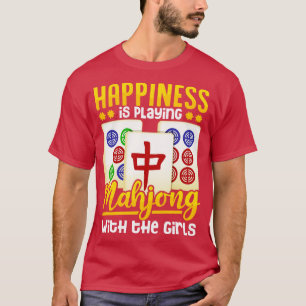 Camiseta Mahjong Player Women Girls Engraçado Presente
