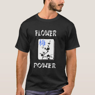 Camiseta Mahjongg Flower Power Chinês Jogo Judeu