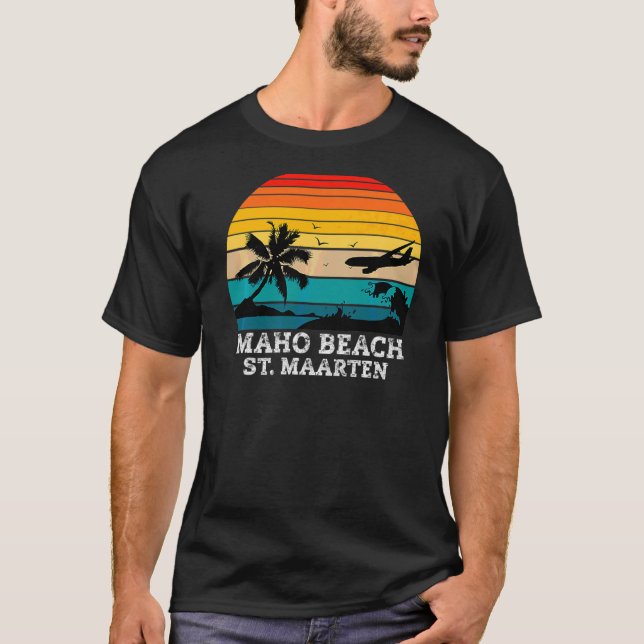 Camiseta Maho Beach Caribe Island Of Rua Maarten (Frente)