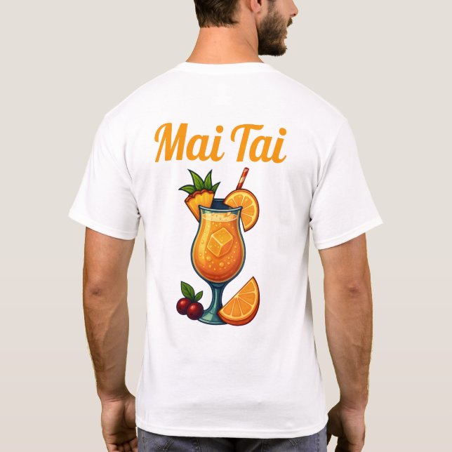 Camiseta Mai Tai T-Shirt – Tropical Tiki Cocktail (Verso)