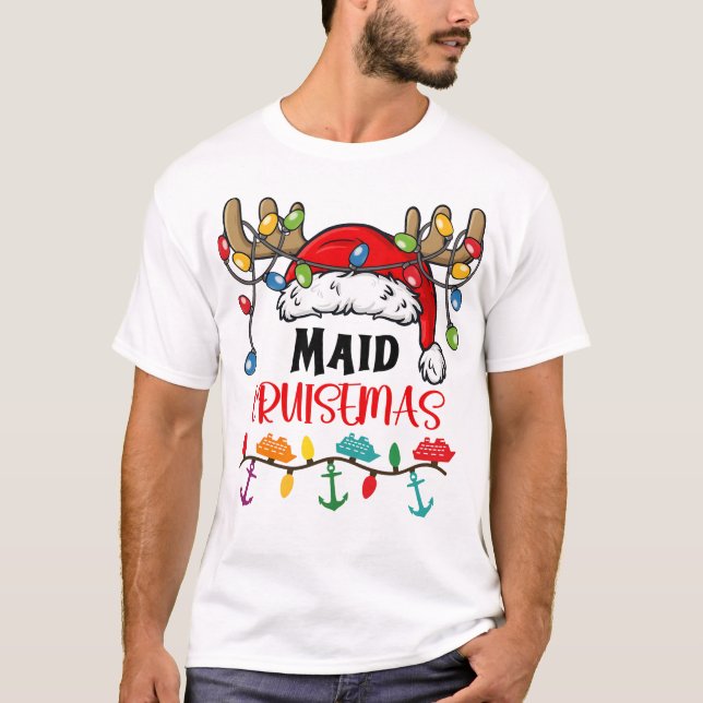 Camiseta Maid Cruisemas Matching Christmas Pajamas (Frente)