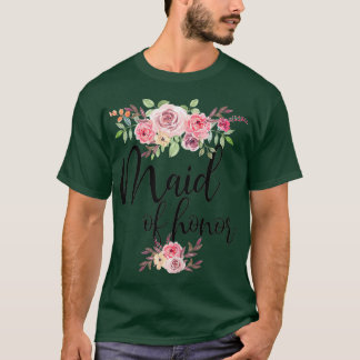 Camiseta Maid of Honor Wedding Bridal Party