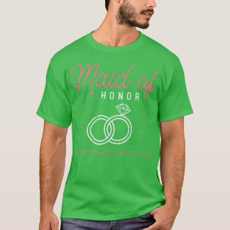 Camiseta Maid Of Honor Wedding Bridal Shower Marriage Women
