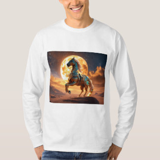 Camiseta Maiestosa do Cavalo Árabe: Corrida do Des
