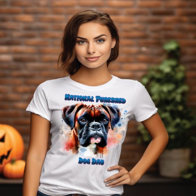 Camiseta Maiestoso Boxer Honra o Cachorro Purebred Day (Criador carregado)