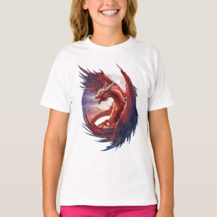Camiseta Maiestoso Dragão de Fogo - Fantasia Epic