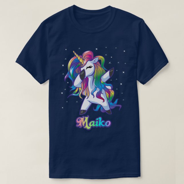 Camiseta MAIKO Unicorn Oferece Presentes Para Meninas De An (Frente do Design)