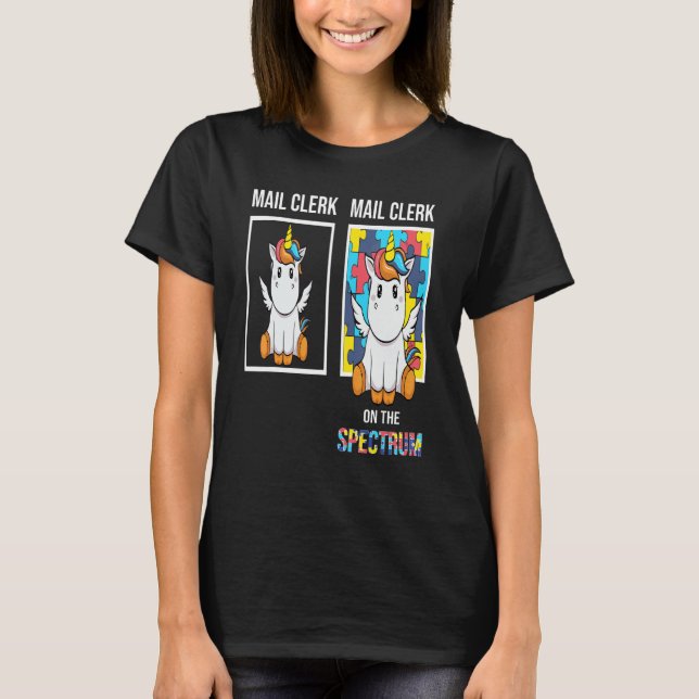 Camiseta Mail Clerk Pessoas Com Autism Quebra-cabeça Unicor (Frente)