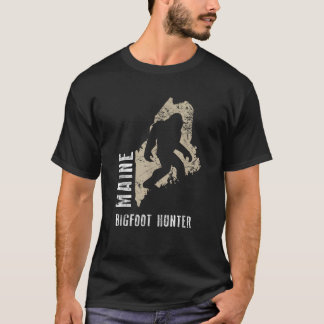 Camiseta Maine Bigfoot Hunter Funny Sasquatch Gift