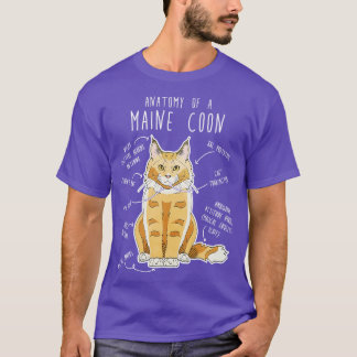 Camiseta Maine Coon Cat Anatomy TShirt 2