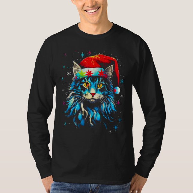 Camiseta Maine Coon Cat Christmas (Frente)