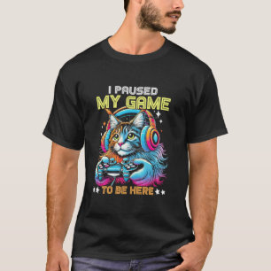 Camiseta Maine Coon Cat Colorida Eu Parei Meu Jogo Para Ser