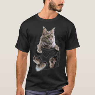 Camiseta Maine Coon Cat in Pocket 