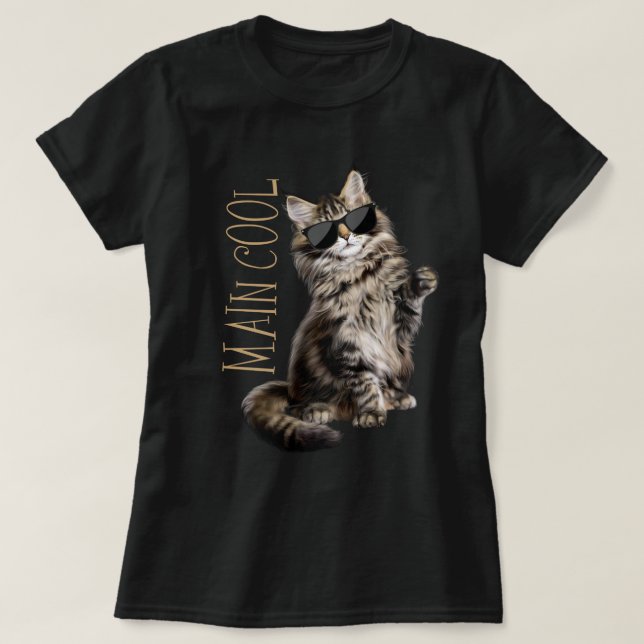 Camiseta Maine Coon Cat - Legal principal  (Frente do Design)