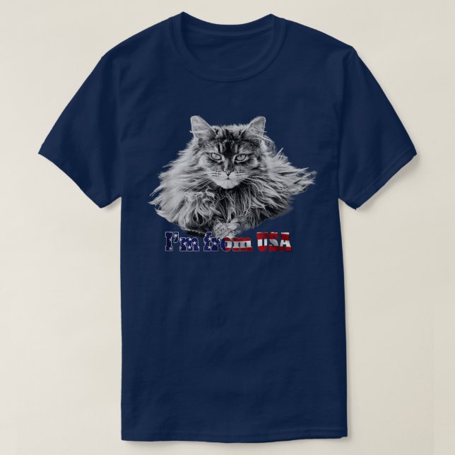 Camiseta Maine Coon Cat Lover (Frente do Design)