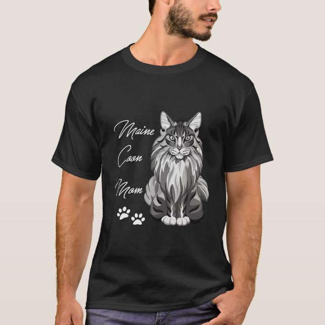 Camiseta Maine Coon Cat Mãe (Frente)