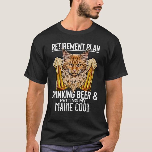 Camiseta Maine Coon Cat Retirement Say (Frente)