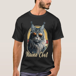 Camiseta Maine Coon Cat Retro Outfit Maine Legal Animal Kit