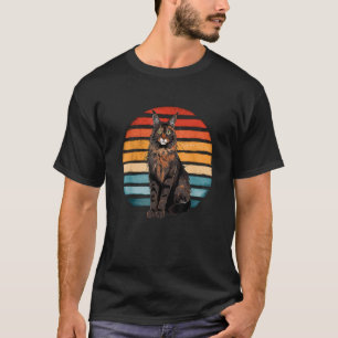 Camiseta Maine Coon Cat Vintage Sunset Retro Kitten