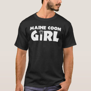 Camiseta Maine Coon Girl Engraçado Maine Coon Cat Lover