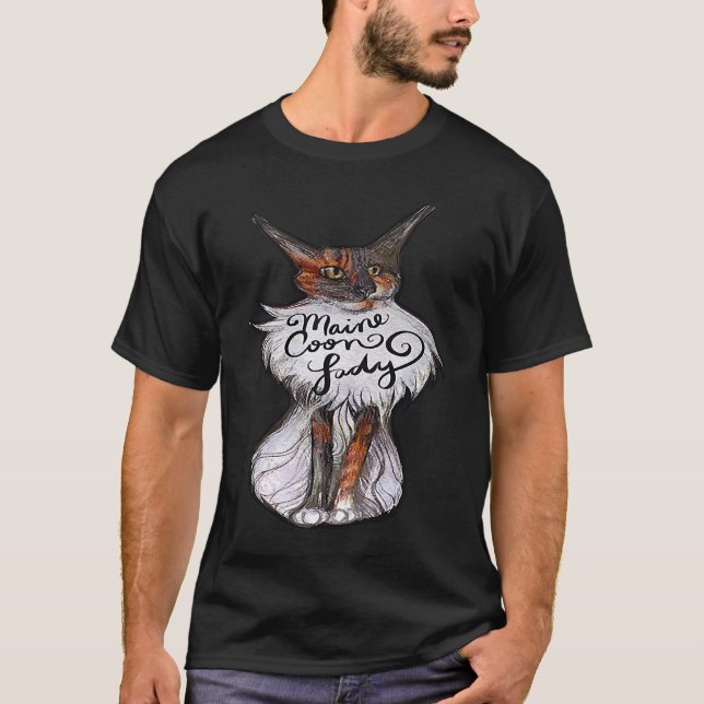 Camiseta Maine Coon Lady (Frente)