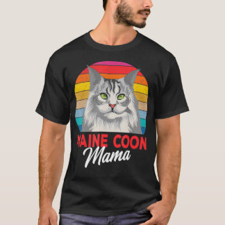 Camiseta Maine Coon Mama Funny Cat Owner Gift