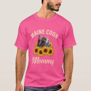 Camiseta MAINE COON MOM Maine Moon Mamãe Cat Mãe Maine C