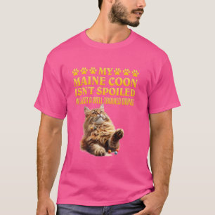 Camiseta Maine Coon MY MAINE COON NÃO SENTA Maine Engraçado