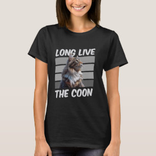 Camiseta Maine Coon Owner LONG LIVE THE COON Funny Vintage