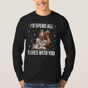 Camiseta Maine Coon, PASSAVA TODAS AS 9 VIDAS COM VOCÊ, Cat