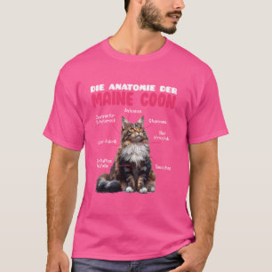 Camiseta Maine Coon Proprietário ANATOMA DE UM Pai DE Gato