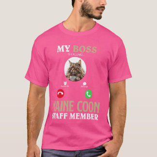 Camiseta Maine Coon Proprietário do MEU FUNCIONARIOS MAINE