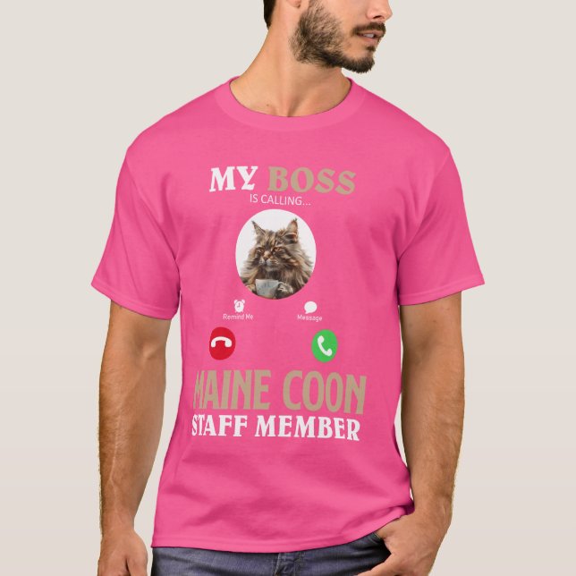 Camiseta Maine Coon Proprietário do MEU FUNCIONARIOS MAINE  (Frente)