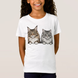 Camiseta Maine Coon & Silver Tabby for cat mom's