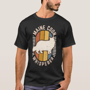 Camiseta Maine Coon Whisperer Vintage Classic Retro Animal