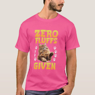 Camiseta Maine Coon ZERO FLUFFS DADO Engraçado Maine Coon O