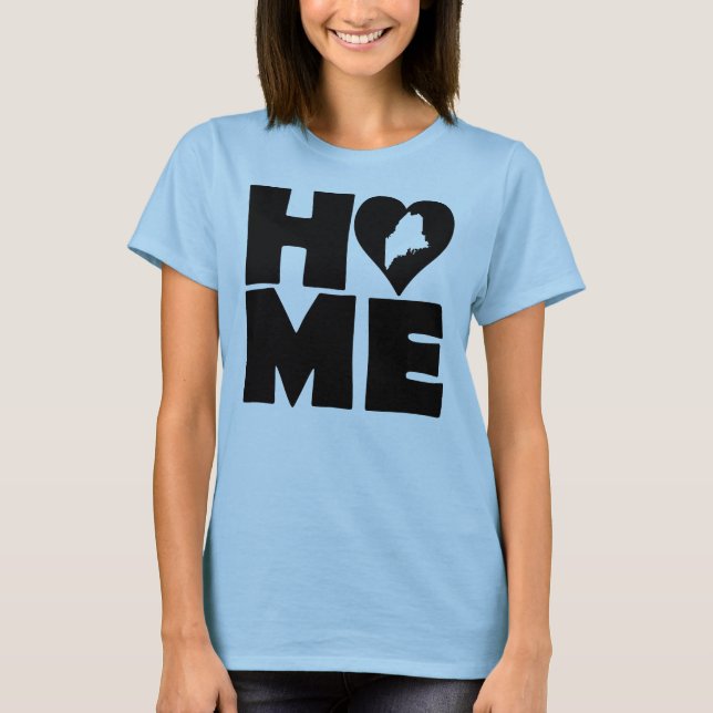 Camiseta Maine Home Heart State Tees (Frente)